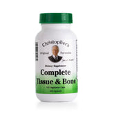 Christopher's Original Formulas Complete Tissue and Bone Capsules bottle promoting daily tissue and bone wellness.