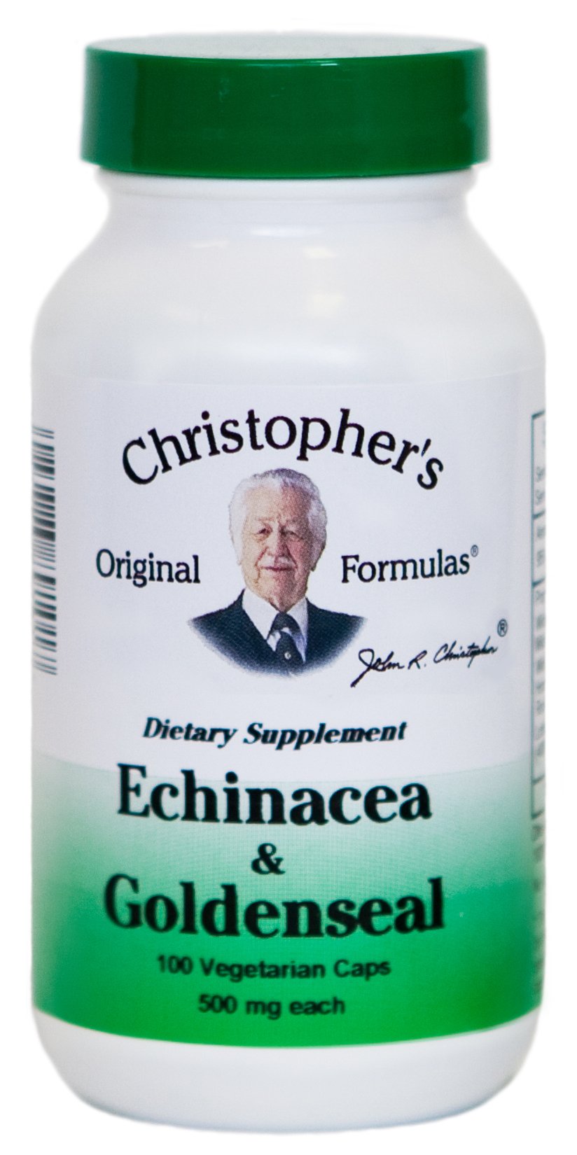 Christopher's Original Formulas Echinacea & Goldenseal bottle front showing product details and design.