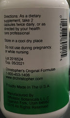 Christopher's Original Formulas female reproductive formula capsules for vegetarian use