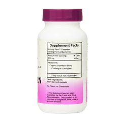 Christopher's Original Formulas Hawthorn Berry Capsules side label highlights USA-made quality.
