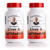 Christopher's Original Formulas Liver & Gallbladder capsules bottle front for natural digestive support