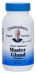 Christopher's Original Formulas Master Gland Formula bottle and label, 100 vegetarian capsules for daily wellness