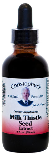 Christopher's Original Formulas Milk Thistle Seed bottle-pour for daily wellness