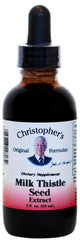 Christopher's Original Formulas Milk Thistle Seed bottle-pour for daily wellness