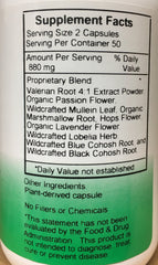 Slumber Capsules closeup shows herbal blend for gentle relaxation and wind-down.