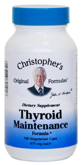 Christopher's Thyroid Maintenance bottle with label visible for daily thyroid support