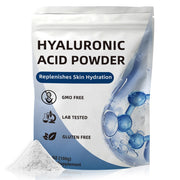 CHZHEN Hyaluronic Acid Powder bottle label shows cosmetic-grade purity for skincare.