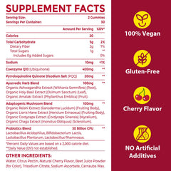 Ciaceae CoQ10 Gummies ayurvedic herb blend close-up signals immune vitality potential