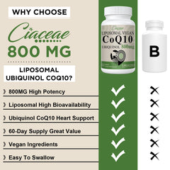 Label view highlights liposomal technology and 800 mg potency