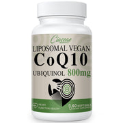 Ciaceae Liposomal CoQ10 800mg softgel bottle highlights high absorption for daily energy.