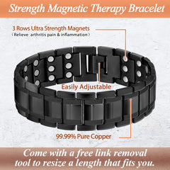 Cigmag 3X copper ring closeup with matching bracelet detail.