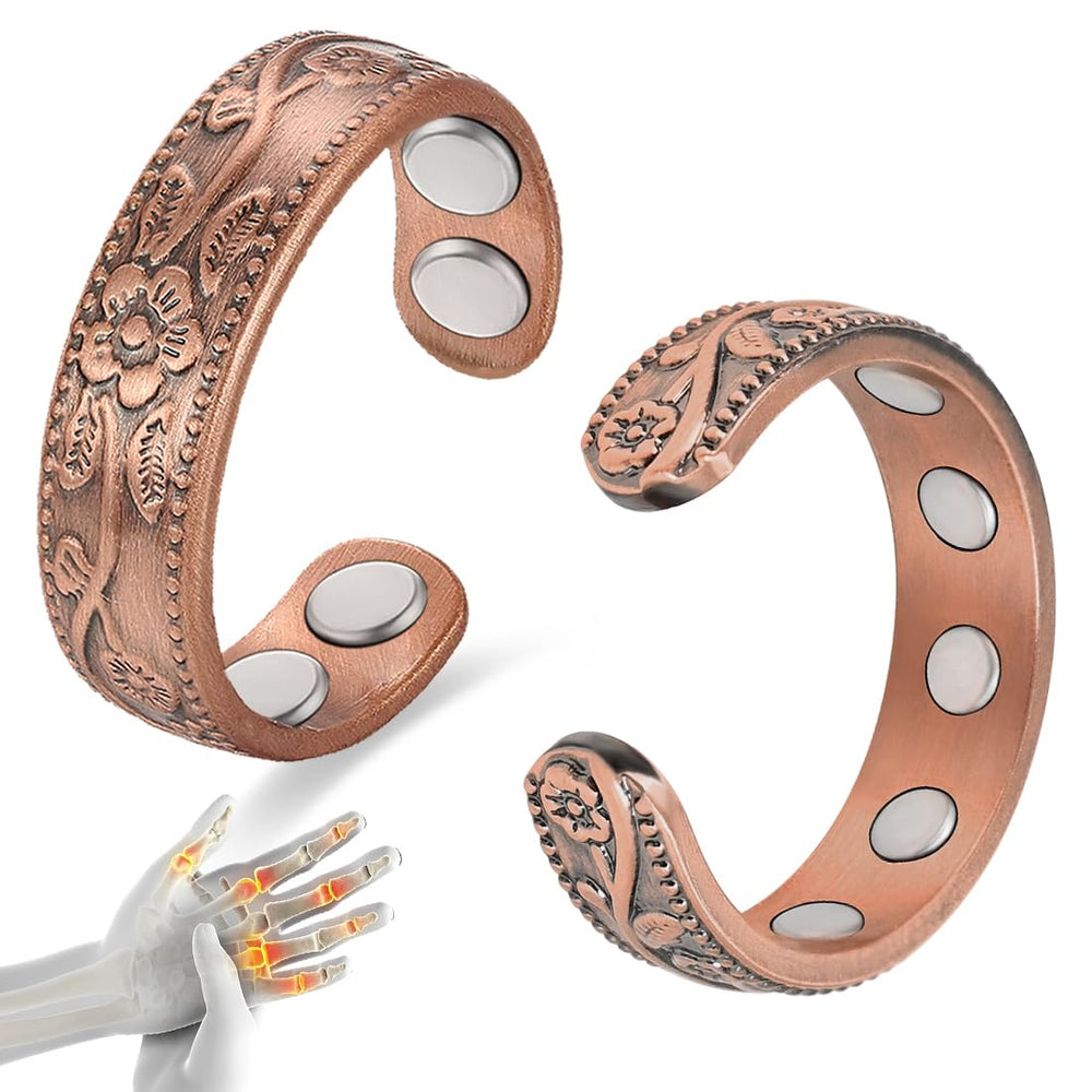 Cigmag 9X Copper Ring Plum closeup highlights premium copper and magnets for everyday wear