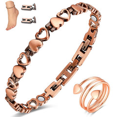 Cigmag copper anklet with ultra magnets for versatile styling and wear