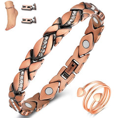 Cigmag Copper Anklet close-up showing glossy, hypoallergenic finish