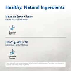 Cilantrol ingredients: mountain cilantro oil and olive oil in blend