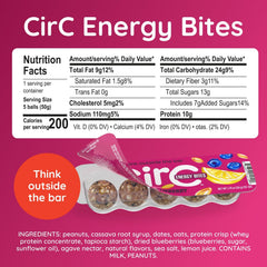 CirC Energy Bites lemon blueberry tray showing convenient, fresh snack option.