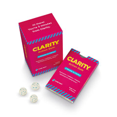 Clarity Action Gum pack front view showing Pure Mint, sugar-free formula for quick focus.