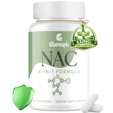 Clarusph NAC bottle showing high-potency capsules for respiratory wellness