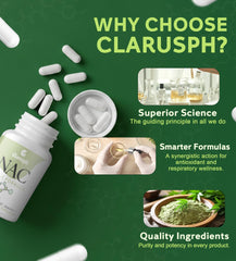 Clarusph NAC capsules shown with packaging reflecting vegan and gluten-free status