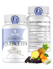 Clarusph Quercetin bottle on wood for daily immune support