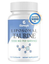 Clarusph Taurine liposomal bottle demonstrates high absorption for steady energy
