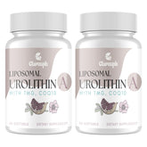 Clarusph Urolithin A softgels bottle close-up highlighting liposomal delivery for steady energy