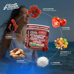 Clean Nutra AstaZen label and ingredients panel highlighting astaxanthin complex