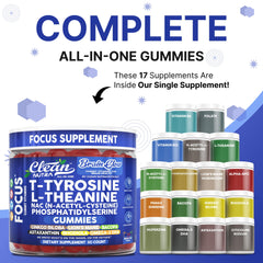 Close-up of Brain Glow gummies highlighting fruit texture for focus