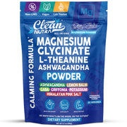 Clean Nutra magnesium blend powder bottle for daily calm