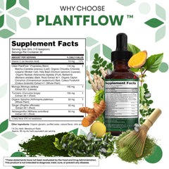 Clean Nutra PlantFlow blend ingredients chart for digestion and nutrient absorption