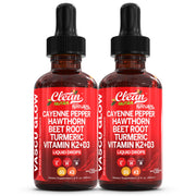 Clean Nutra Vascu Glow bottle with dropper for daily wellness support