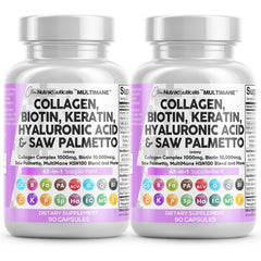 Clean Nutraceuticals collagen pills bottle highlighting 1000mg dose for hair, skin, and nails.