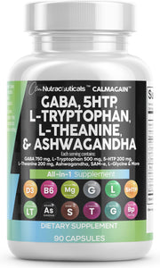 Clean Nutraceuticals GABA bottle front view for daily mood support and calm focus