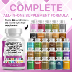Clean Nutraceuticals Milk Thistle capsules arranged for detox routine