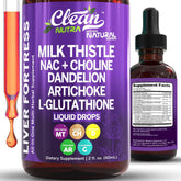 Clean Nutraceuticals Milk Thistle NAC liquid drops bottle for liver support