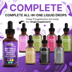 Clean Nutraceuticals Milk Thistle NAC liquid drops being poured for daily use