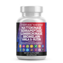 Clean Nutraceuticals nattokinase bottle showing enzyme blend for daily wellness.