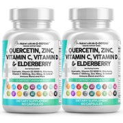 Clean Nutraceuticals Quercetin Zinc Vitamin C D Bromelain Elderberry bottle for daily wellness