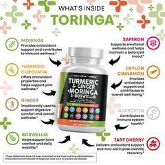 Clean Nutraceuticals turmeric-curcumin with black pepper ginger capsules on display.