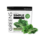 Clean Simple Eats Super Greens bottle front for daily greens convenience.
