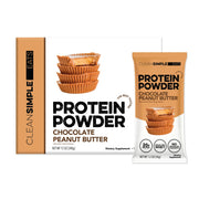 Clean Simple Eats Whey chocolate peanut butter stick pack for a creamy protein boost
