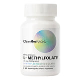CleanHealthLab L-Methylfolate 15mg bottle with a pure, filler-free formula.