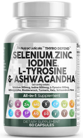 Clean Nutra selenium-iodine thyroid bottle pour for daily energy balance