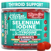 Clean Nutra ThyroGlow gummies bottle front for daily thyroid support.