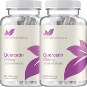 Clear Formulas advanced zinc quercetin bromelain bottle front for daily immune support