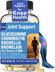 Clear Probiotics glucosamine sulfate bottle supports joint comfort and mobility.