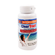 Cleartract D-Mannose formula bottle with capsules, a convenient urinary tract maintenance option.