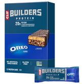 CLIF BUILDERS Oreo-flavored bar pack ready for gym bag and post-workout recovery