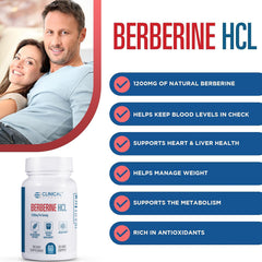 Clinical Effects Berberine HCL pouring bottle for daily use