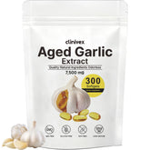 Clinivex aged garlic extract odorless capsules bottle front view for daily wellness.